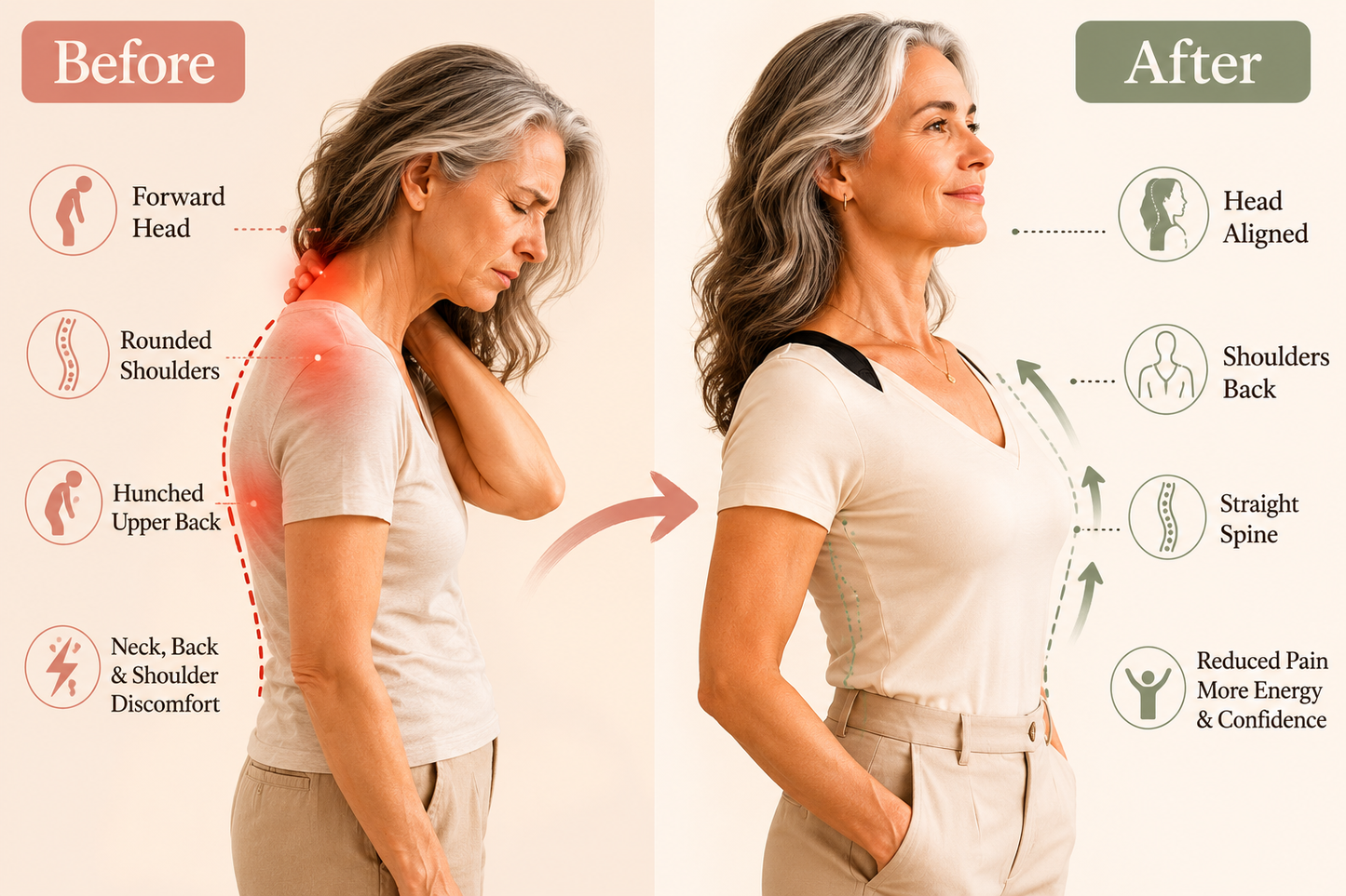 PILLAR Posture Corrector - Adjustable Back & Shoulder Support